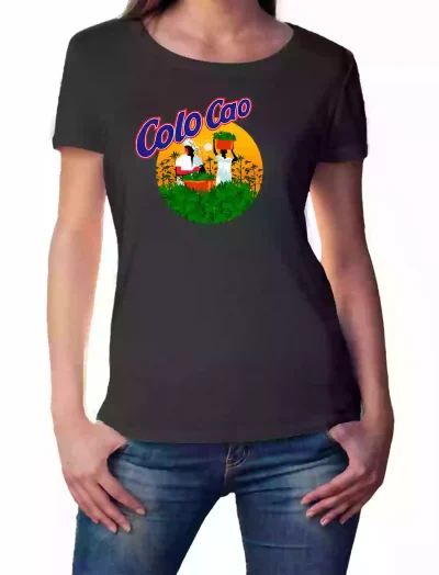 CAMISETA CHICA COLO CAO NEGRA
